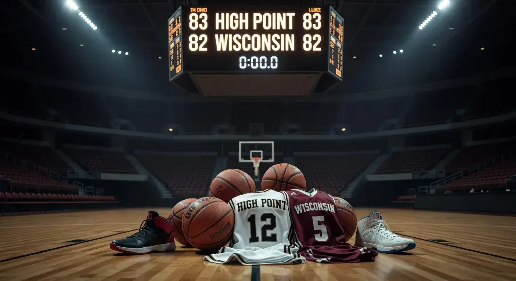 No. 12 High Point defeats No. 5 Wisconsin 83-82 in first-round NCAA tournament game