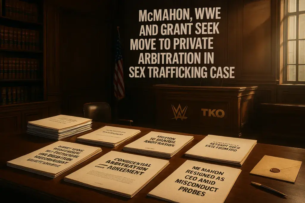 McMahon, WWE and Grant Seek Move to Private Arbitration in Sex Trafficking Case