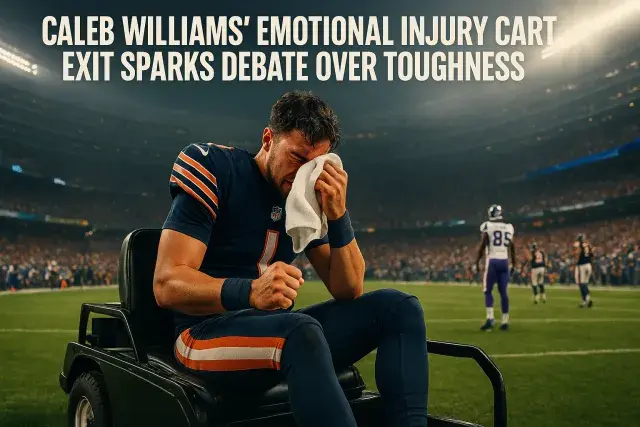 Caleb Williams' Emotional Injury Cart Exit Sparks Debate Over Toughness