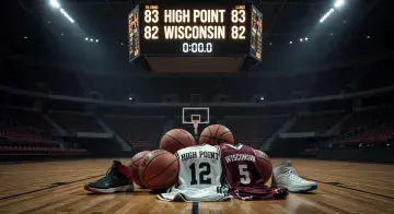 No. 12 High Point defeats No. 5 Wisconsin 83-82 in first-round NCAA tournament game