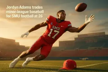 Jordyn Adams trades minor-league baseball for SMU football at 26